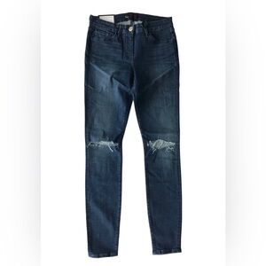 3x1 Denim Mid-Rise Skinny Jean in Stretch Denim Dark Foxtrot 26 27 28 NWT